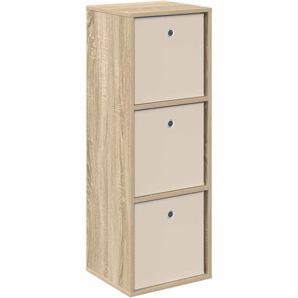 vidaXL Dressoir met lade Sonoma Eiken 35 x 32 x 99,5 cm Bruin