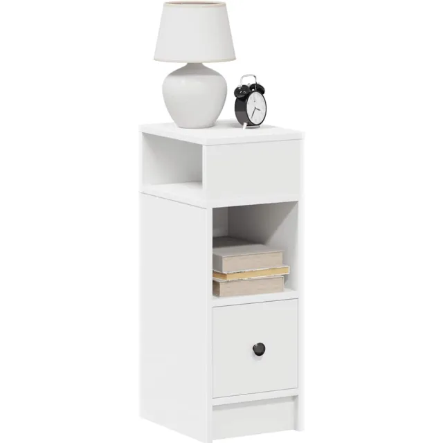vidaXL Nachtkastjes 2 st met lade 25x31x66 cm wit, foto 2