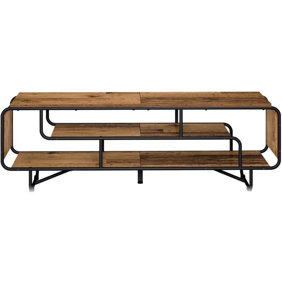 vidaXL TV-standaard 140 x 36 x 45 cm Oud hout Bewerkt hout bruin, foto 2