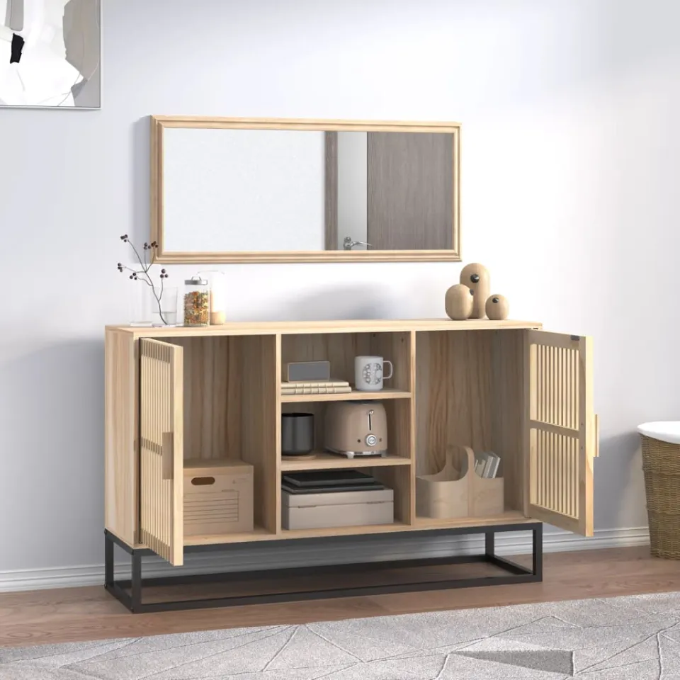 vidaXL Dressoir 105x30x65 cm bewerkt hout bruin, foto 2