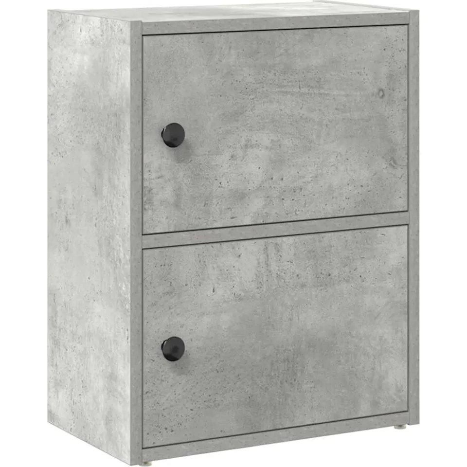 vidaXL Boekenkast 40x24x52 cm bewerkt hout betongrijs grijs, foto 3
