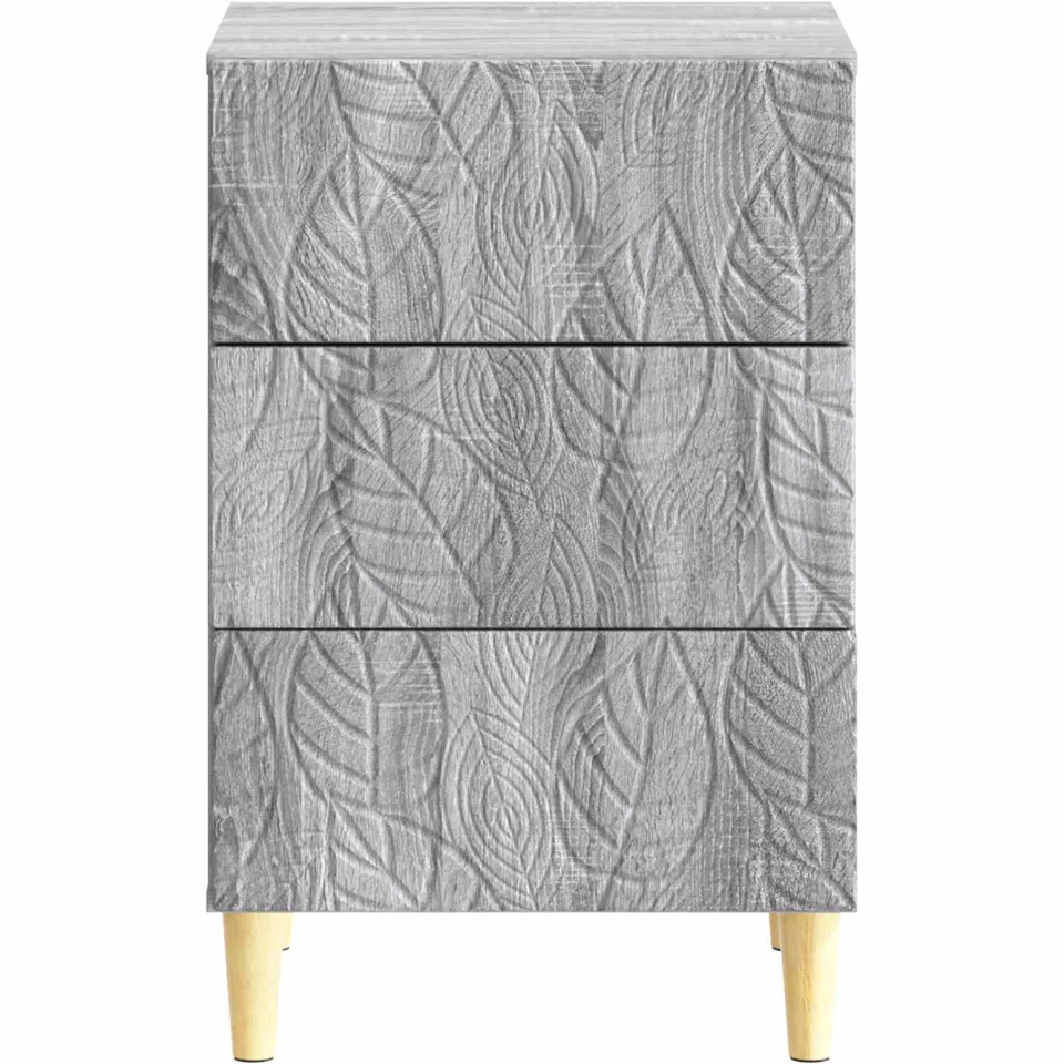 vidaXL Nachtkastje Grijs Sonoma 43 x 41 x 66,5 cm Bewerkt hout, foto 4