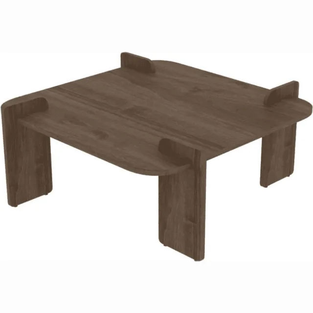 CaliCosy Vierkant Salontafel met afgeronde randen L90 cm NOMA Houtlook
