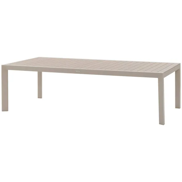 Hespéride Tuintafel voor 12 personen van aluminium met houtlook ÉVASION Beige lin