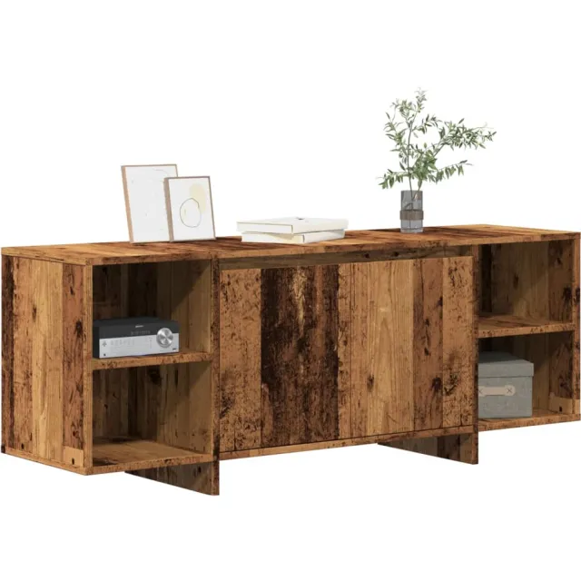 vidaXL Tv-meubel 130x35x50 cm bewerkt hout oud houtkleurig Bruin
