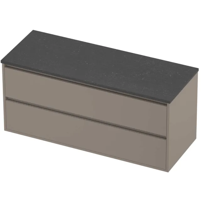 Proline Deck Badmeubelset Hardsteen Greeploos 2 Laden 120x46x54 cm Blue Stone Clay Beige