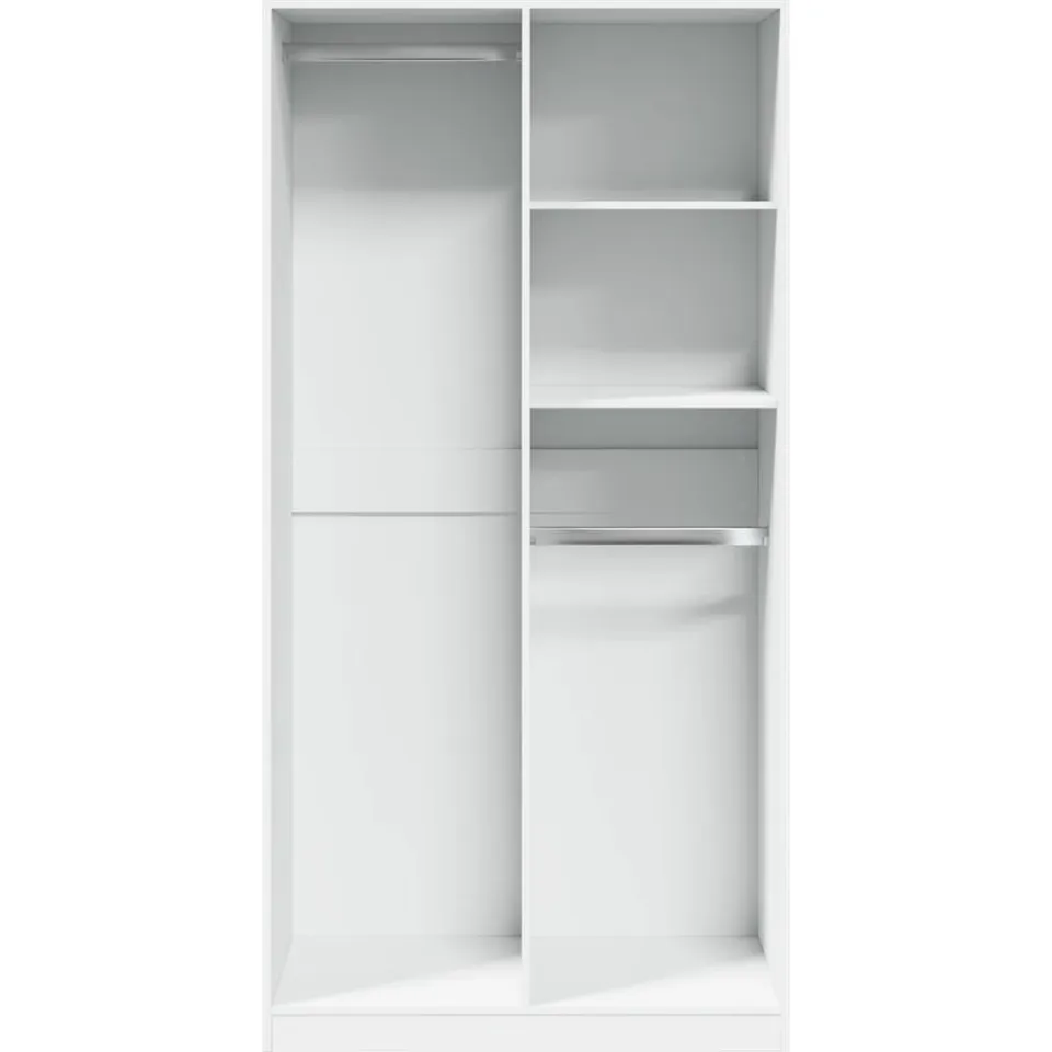 vidaXL Kledingkast 100x50x200 cm bewerkt hout wit, foto 4