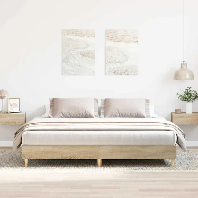 vidaXL Bedframe zonder matras hout sonoma eikenkleurig 160x200 cm