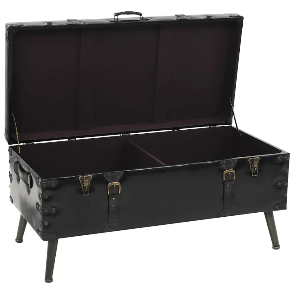 vidaXL Salontafel 102x51x48 cm MDF en staal, foto 3