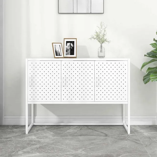 vidaXL Dressoir 105x35x75 cm staal wit, foto 2