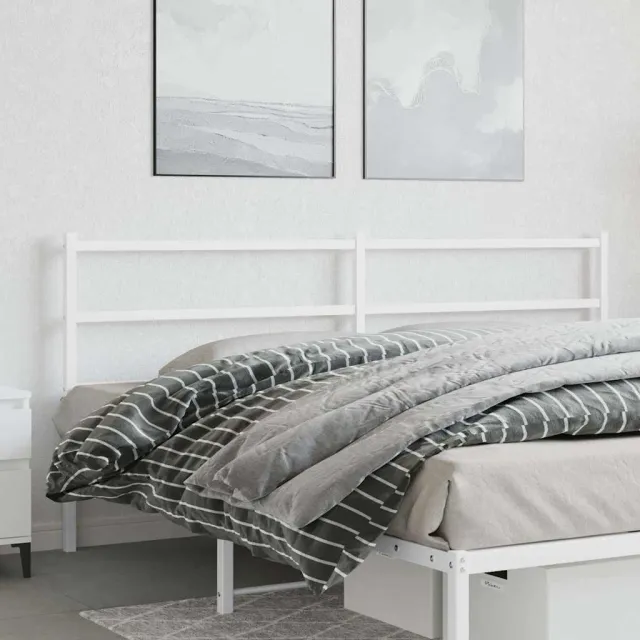 vidaXL Vervangend hoofdbord 200 cm metaal wit