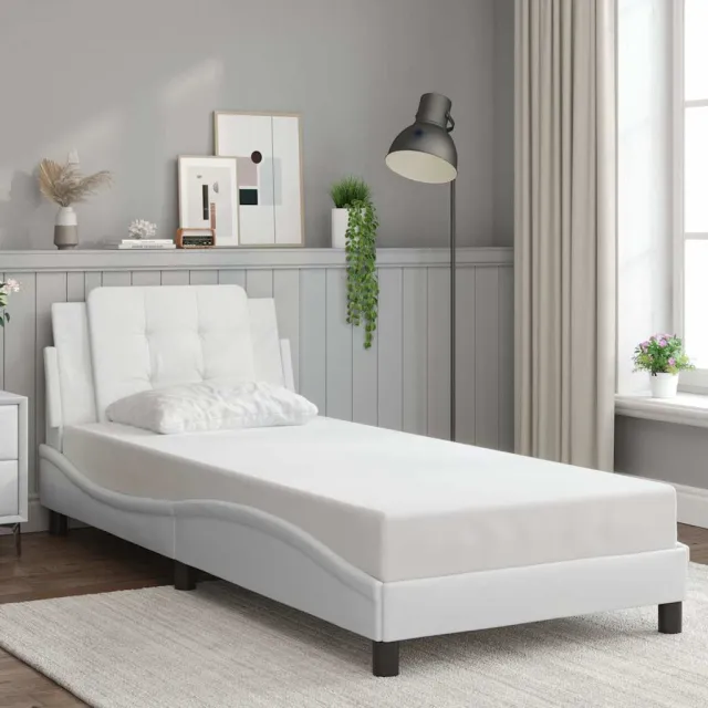 vidaXL Bedframe zonder matras "Zadar" kunstleer wit 80x200 cm