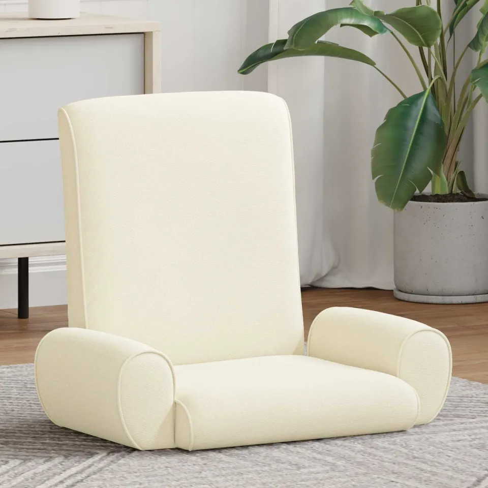 vidaXL Verstelbare vlo stoelen Crèmekleurig Grove Fluweel, foto 3