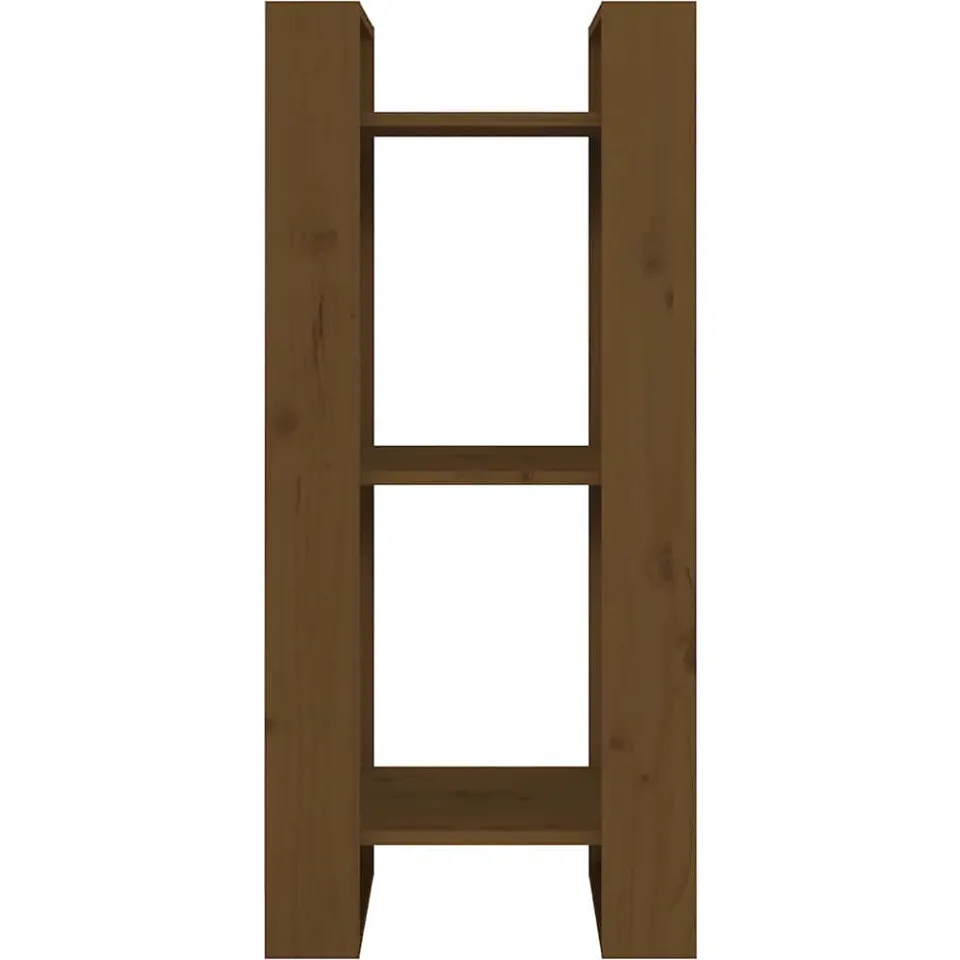 vidaXL Boekenkast/kamerscherm 41x35x91 cm massief hout honingbruin bruin, foto 4