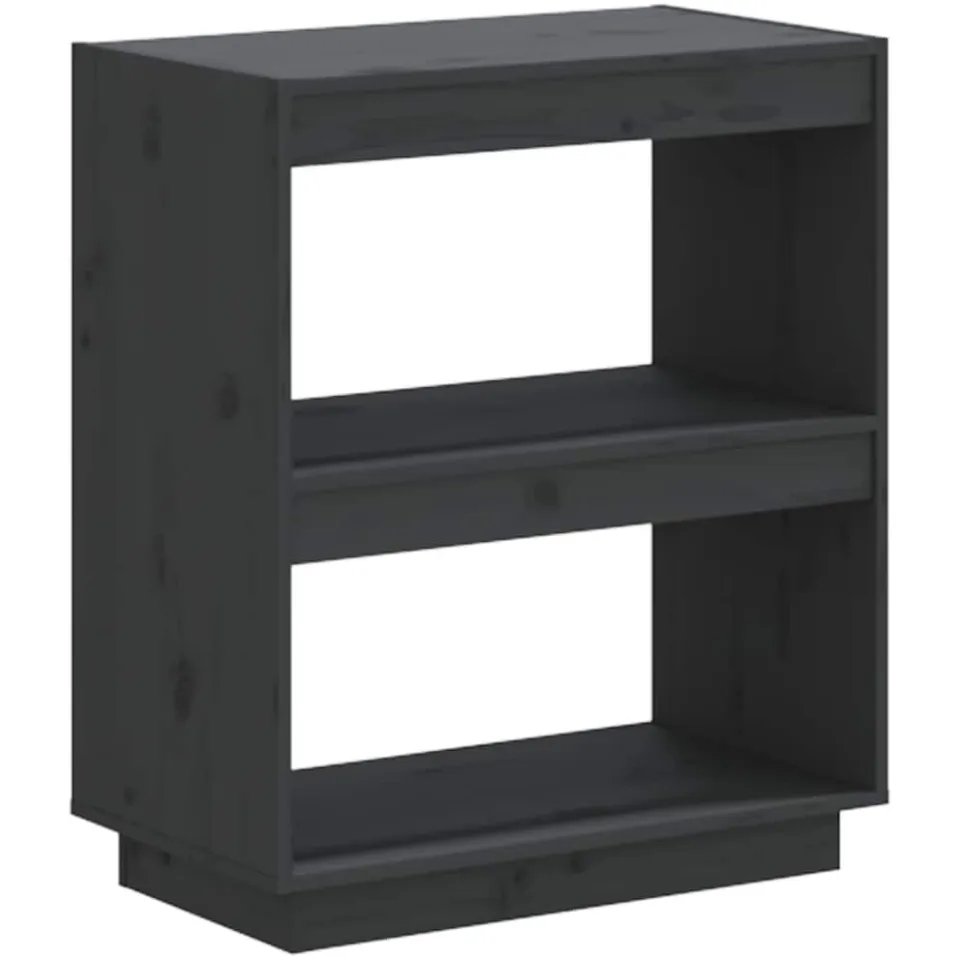 vidaXL Boekenkast 60x35x71 cm massief grenenhout grijs