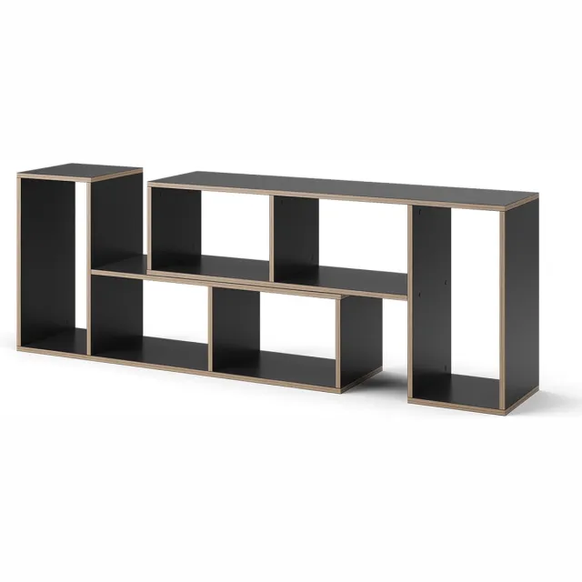 Vicco Tetrix Boekenrek – 112.8 x 56.4 cm Set van 2 Antraciet