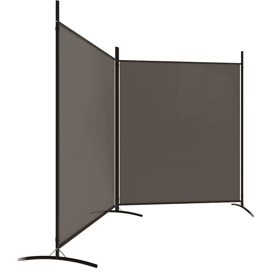 vidaXL Kamerscherm met 2 panelen 346x180 cm stof antracietkleurig, foto 3