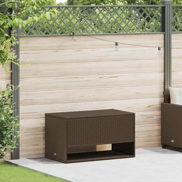 vidaXL Opbergbox voor buiten 100x55x55,5 cm poly rattan bruin, foto 2
