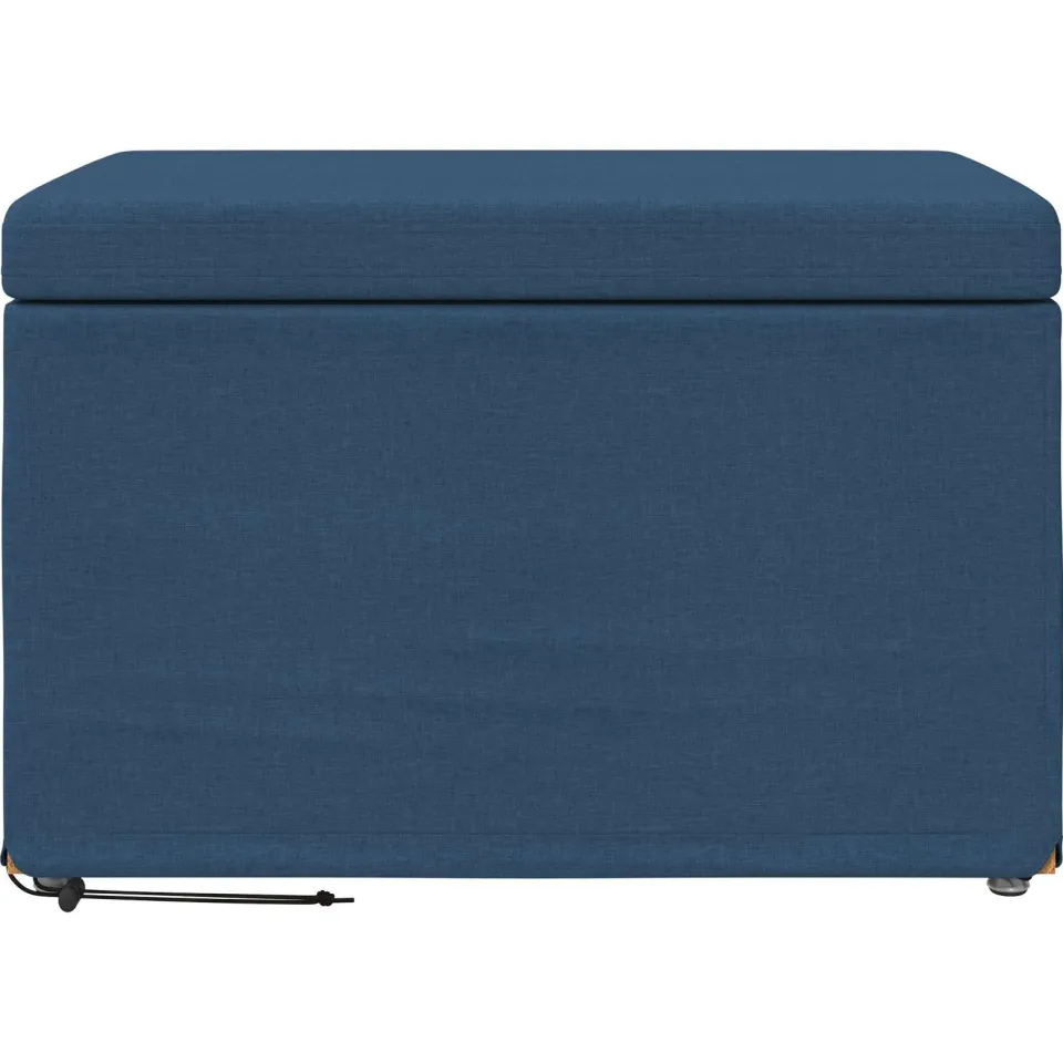 vidaXL Kruk Blauw 61 x 41 x 40 cm Stof en Geëngineerd Hout