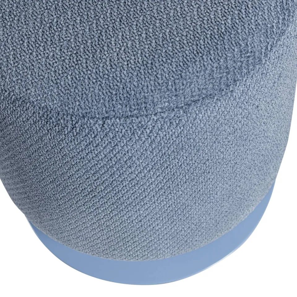 WOOOD Islen Poef Met Draaivoet - Bouclé - Bruin - 47x39x39, foto 3