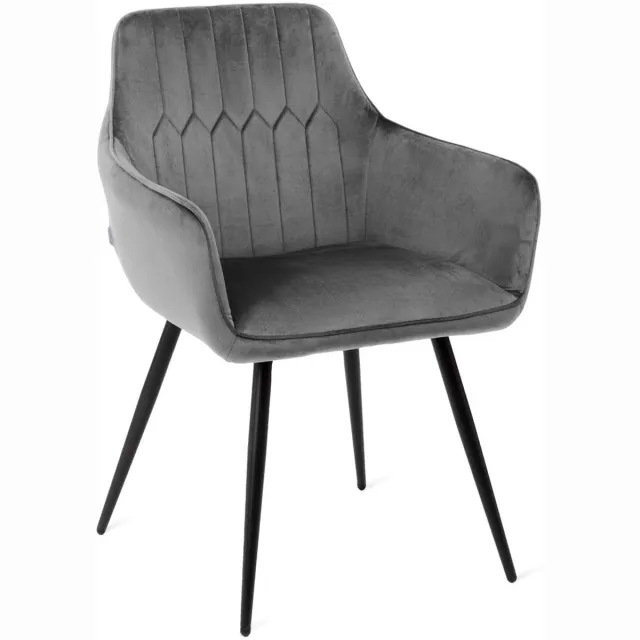 Homla Chair - ETIENNE - Velour Grey - 56x61x86 cm