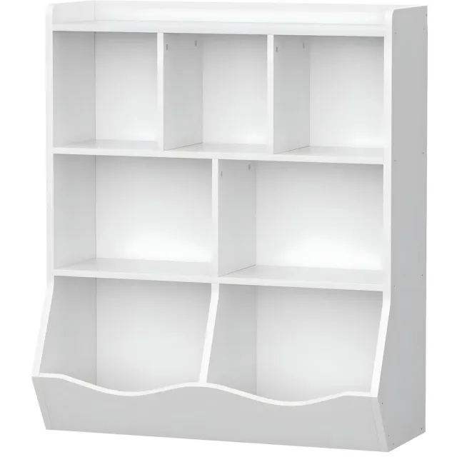 Happiq Kinderboekenplank 3-Laags - Boekenkast voor Kinderkamer - Wit White