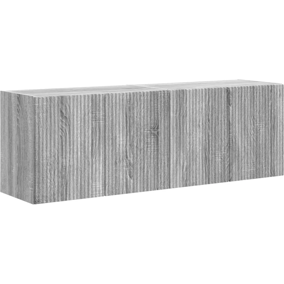vidaXL TV-wandkast 2 st Grijs Sonoma Bewerkt hout, foto 3