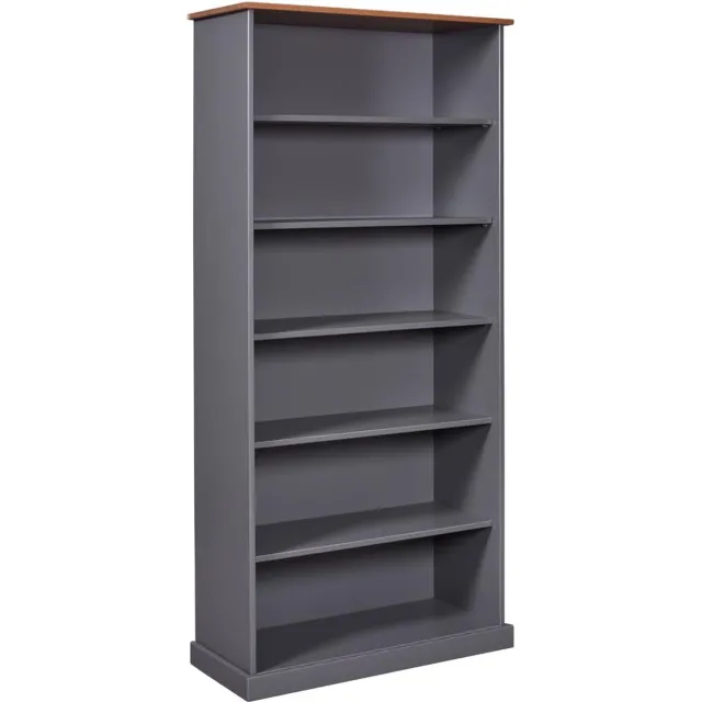 Interlink SAS Boekenkast Westerland | 90 X 38,1 X 190 Cm | Donkergrijs