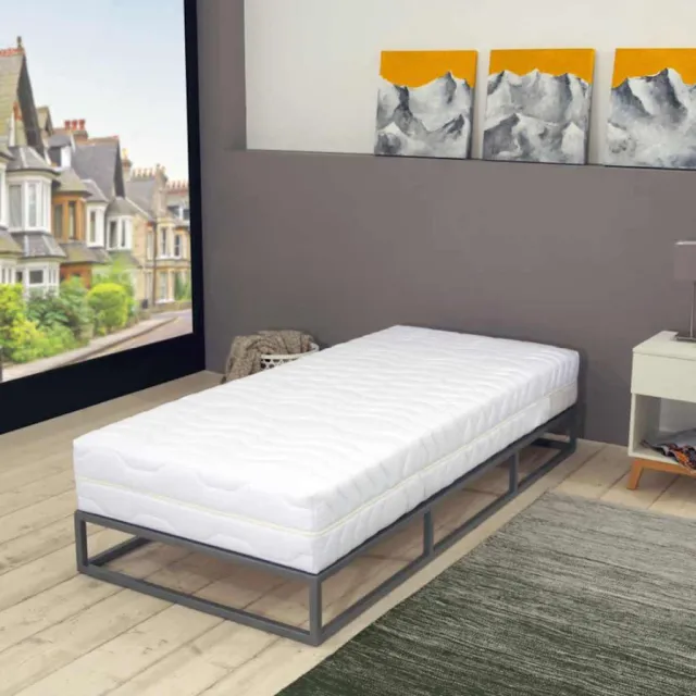 vidaXL Matras 7 Zone 20 cm pocketvering H3 90x200 cm Wit