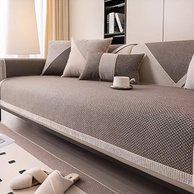 E-Shop4u® - Bankhoezen - D-Luxe Bankhoes - 90x240cm - Bruin