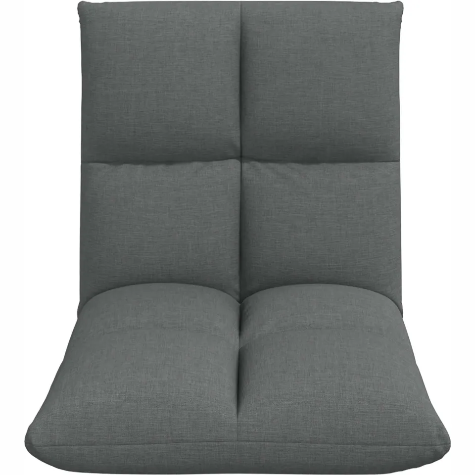vidaXL Verstelbare vlo stoelen Donkergrijs Stof