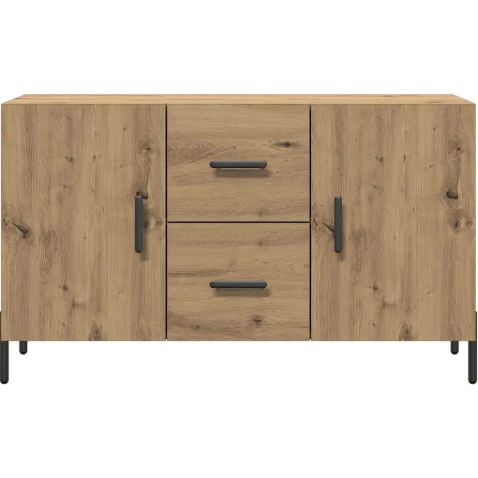 vidaXL Dressoir 100x36x60 cm bewerkt hout artisanaal eikenkleurig, foto 4