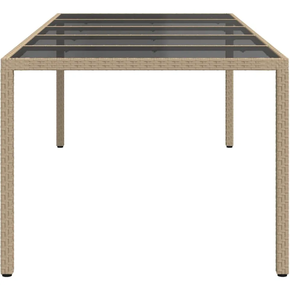 vidaXL Tuinstafel Beige poly rattan, foto 4