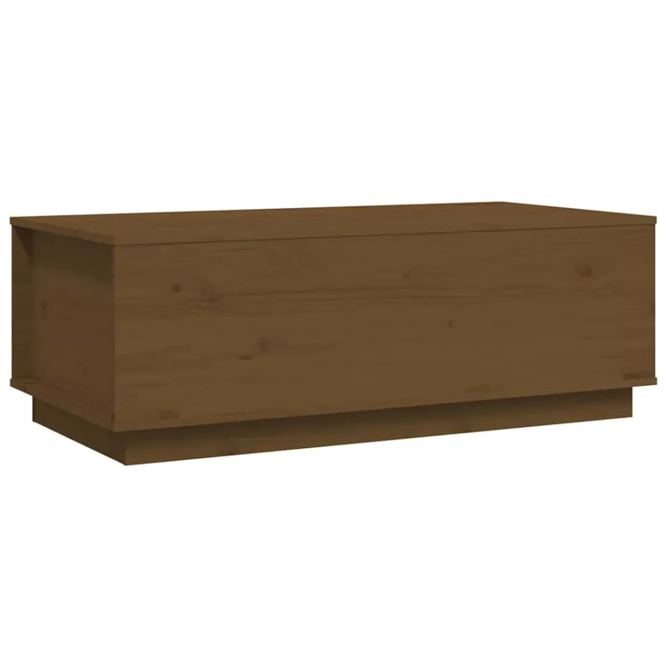 vidaXL Salontafel 100x50x35 cm massief grenenhout honingbruin