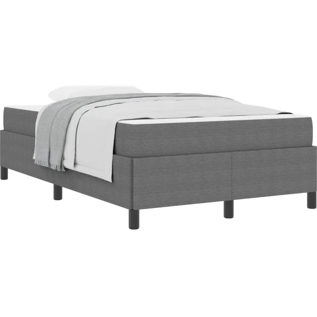 vidaXL Bedframe met matras Lichtgrijs 120 x 190 cm Stof