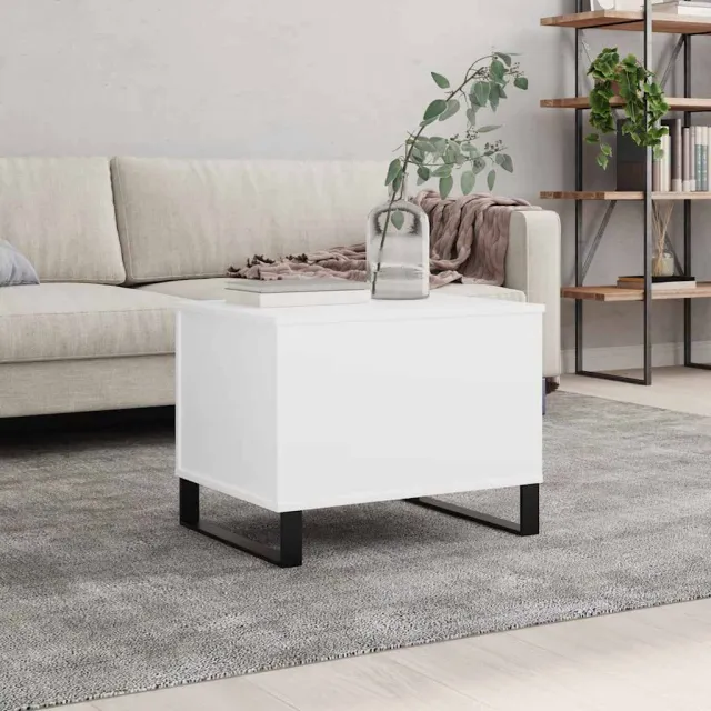 vidaXL Salontafel 60x44,5x45 cm bewerkt hout wit, foto 2