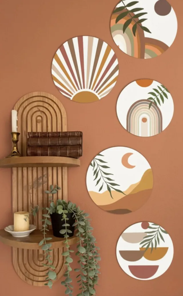 Moka Park Wandplank - Decoratieve Plank - Multifunctionele Plank - Wandplank 70x29 cm - Bruin