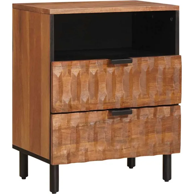 vidaXL Nachtkastje Bruin 50 x 33 x 62 cm Massief Mango Hout