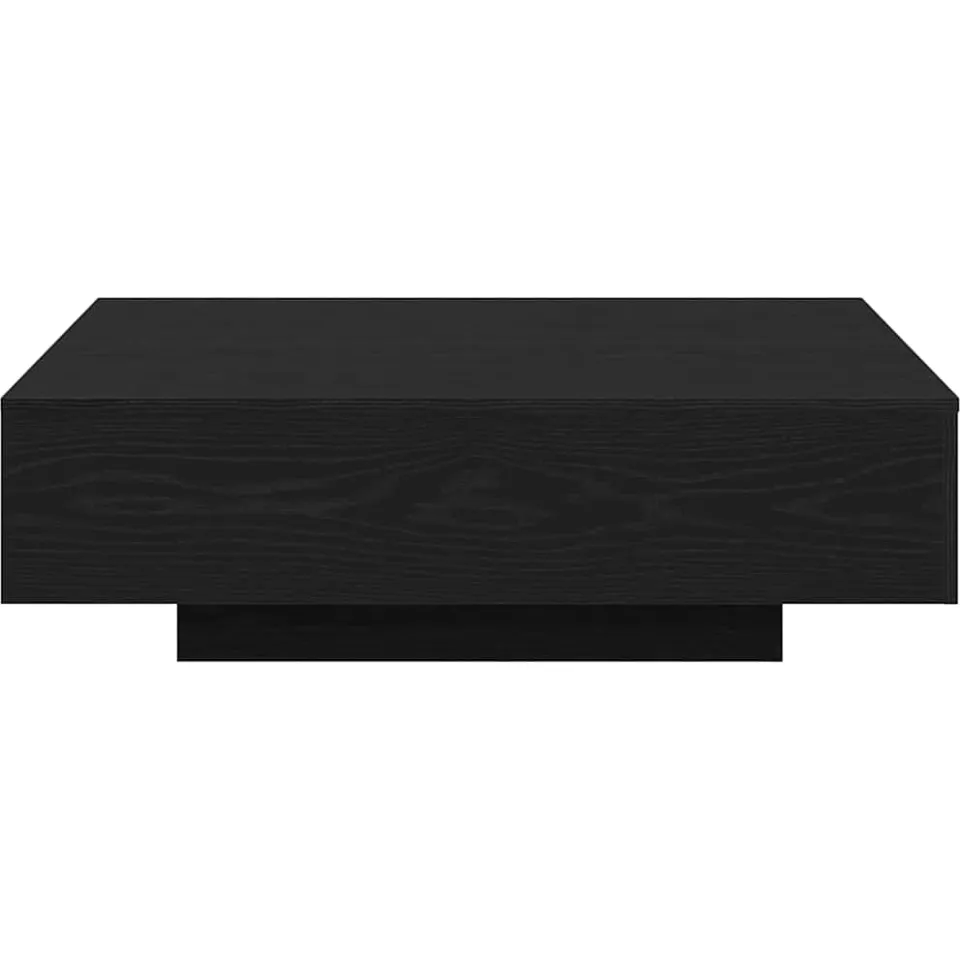 vidaXL Salontafel Zwart Eiken 100 x 100 x 31 cm