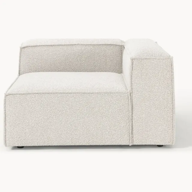 Westwing Collection Bouclé hoekmodule Lennon Wit