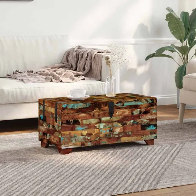vidaXL Salontafel kist 80x40x35 cm massief gerecycled hout bruin, foto 2