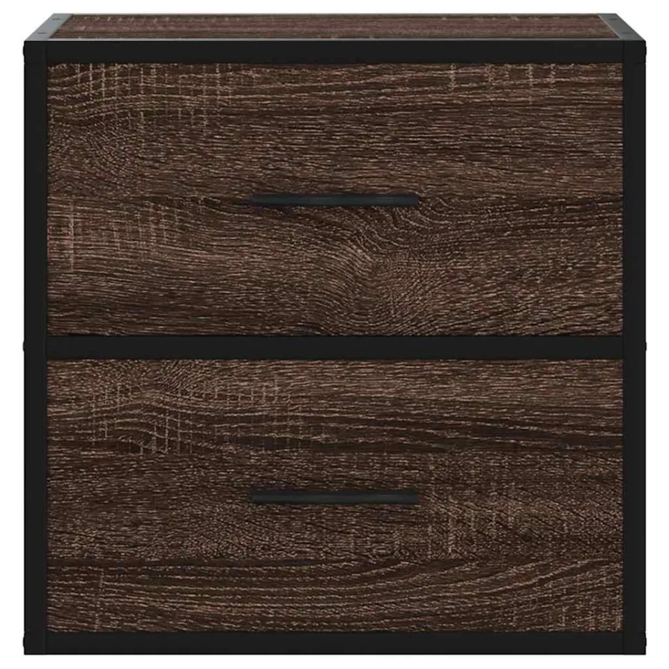 vidaXL Nachtkastjes 2st wandgemonteerd 40x31x39,5cm bruin eikenkleurig, foto 4