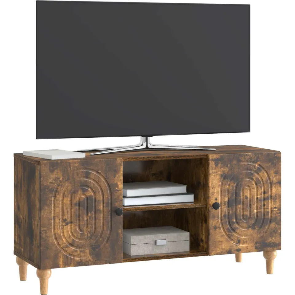 vidaXL TV-kast Gerookt eiken 102 x 34,5 x 50 cm Bewerkt hout Bruin