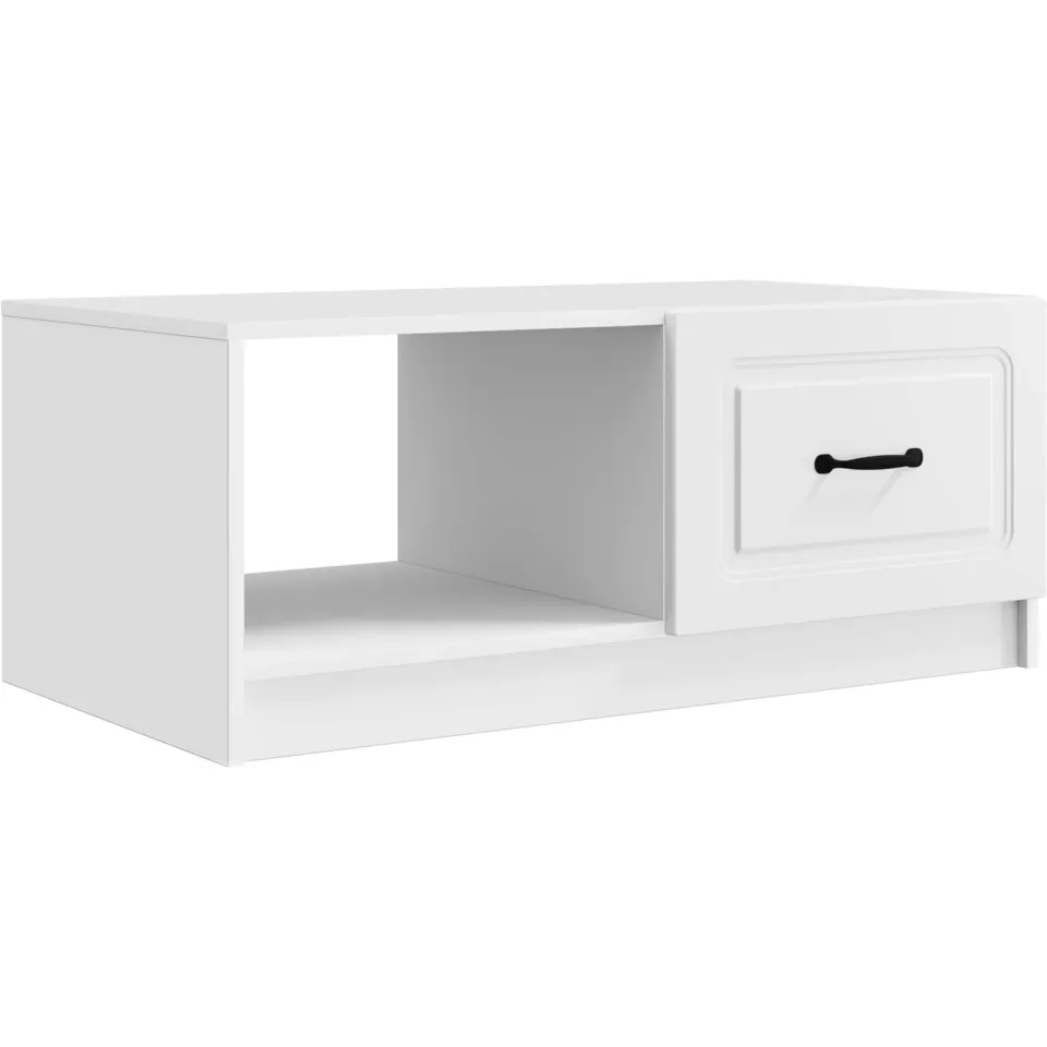 vidaXL Salontafel Wit 90 x 50 x 37 cm Bewerkt hout