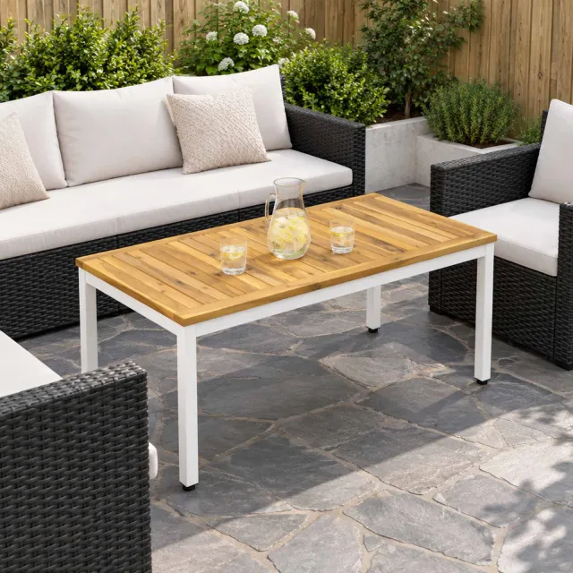 vidaXL Salontafel NAARDEN Witgewassen 49 x 100,5 x 45 cm Bruin