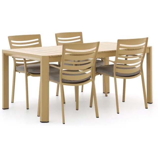 Hartman tuinmeubelen Hartman Alexandra dining tuinset 5-delig Taupe