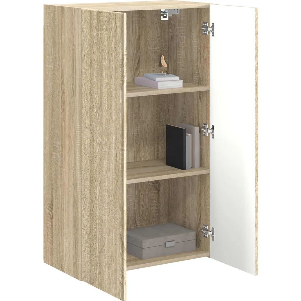 vidaXL TV-wandkast 59,5 x 31 x 100 cm Sonoma Eiken Bewerkt hout Bruin