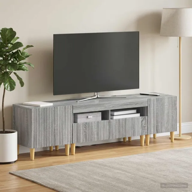 vidaXL 3-delige LED TV-kast ARNHEM 3 st Grijs Sonoma Bewerkt hout
