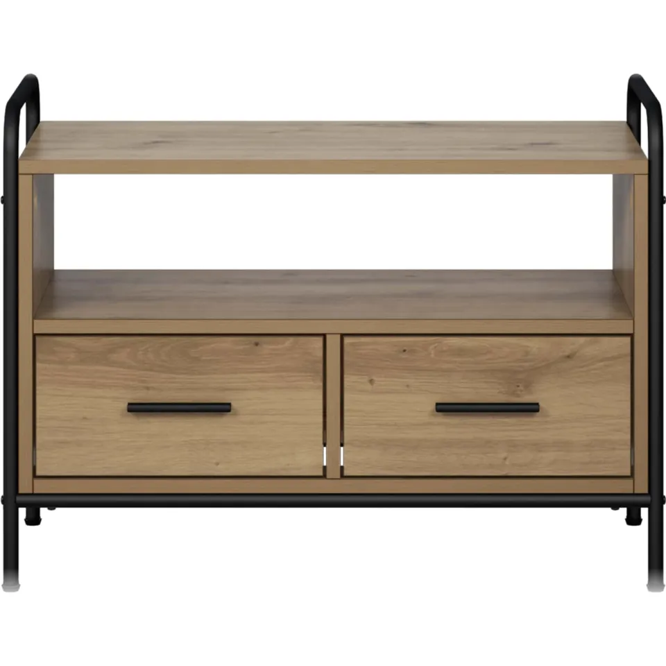 vidaXL Tv-meubel 67,5 x 33 x 50 cm Artisanaal eiken Bewerkt hout, foto 4