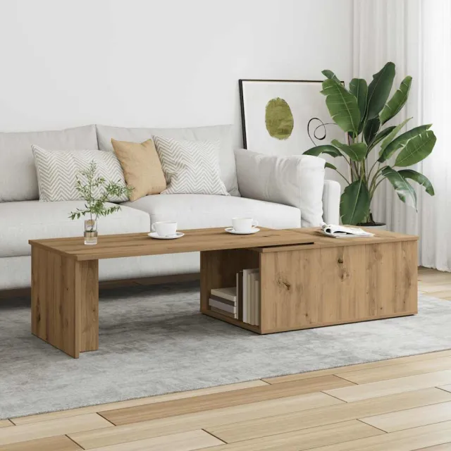 vidaXL Salontafel 150x50x35 cm bewerkt hout artisanaal eikenkleur, foto 2